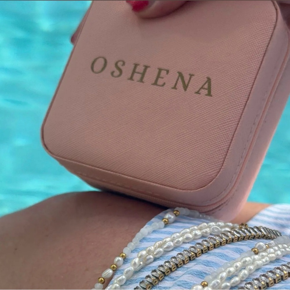 Oshena Pink Jewelry Travel Box